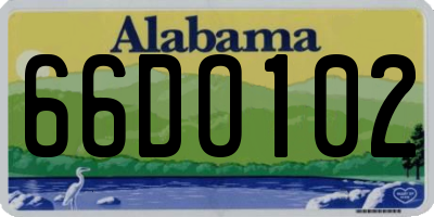 AL license plate 66DO102