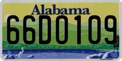 AL license plate 66DO109