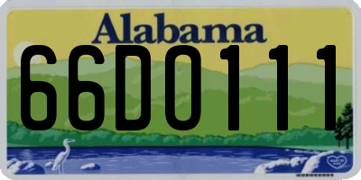 AL license plate 66DO111
