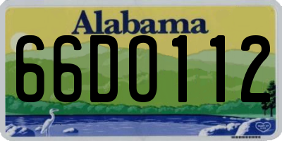 AL license plate 66DO112