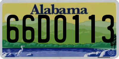 AL license plate 66DO113