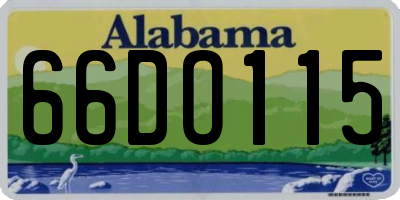 AL license plate 66DO115