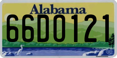 AL license plate 66DO121