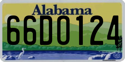 AL license plate 66DO124
