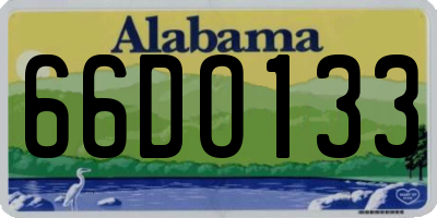 AL license plate 66DO133