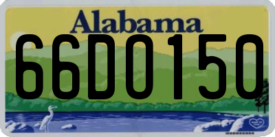 AL license plate 66DO150