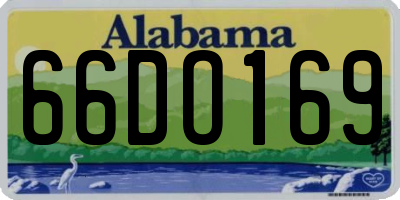 AL license plate 66DO169