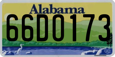 AL license plate 66DO173