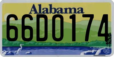 AL license plate 66DO174