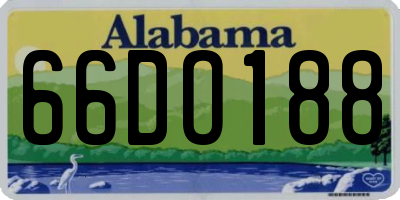 AL license plate 66DO188