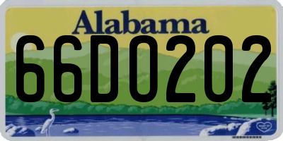 AL license plate 66DO202