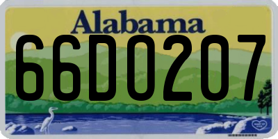 AL license plate 66DO207