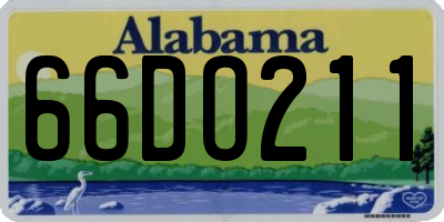 AL license plate 66DO211