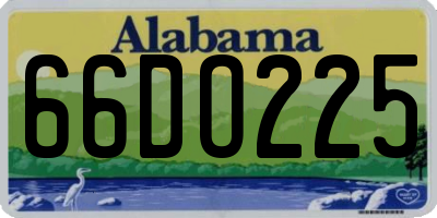 AL license plate 66DO225