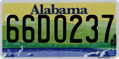 AL license plate 66DO237