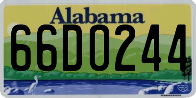 AL license plate 66DO244