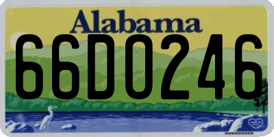 AL license plate 66DO246