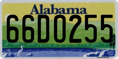 AL license plate 66DO255