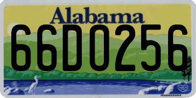 AL license plate 66DO256
