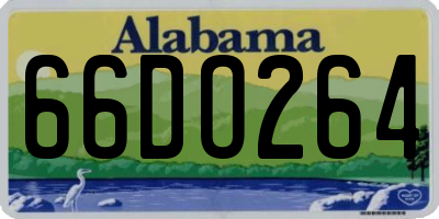 AL license plate 66DO264