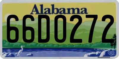 AL license plate 66DO272