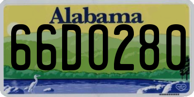 AL license plate 66DO280