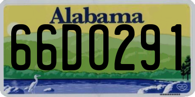 AL license plate 66DO291