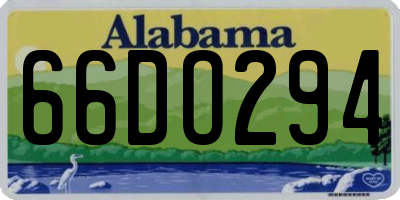 AL license plate 66DO294