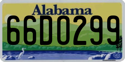 AL license plate 66DO299