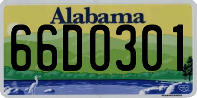 AL license plate 66DO301