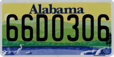 AL license plate 66DO306