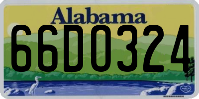 AL license plate 66DO324