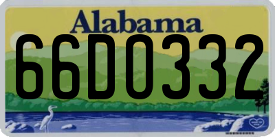 AL license plate 66DO332
