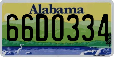 AL license plate 66DO334