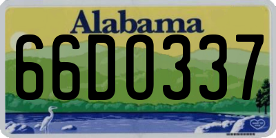 AL license plate 66DO337