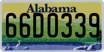 AL license plate 66DO339