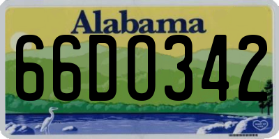 AL license plate 66DO342