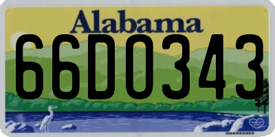 AL license plate 66DO343