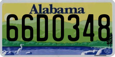 AL license plate 66DO348