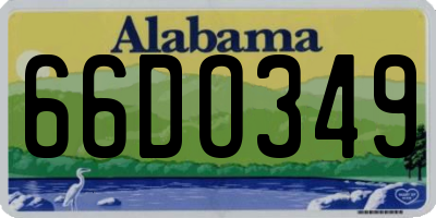AL license plate 66DO349