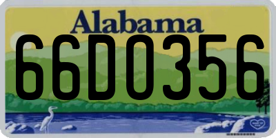 AL license plate 66DO356