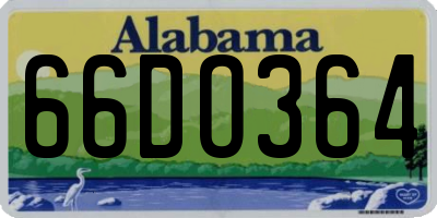 AL license plate 66DO364