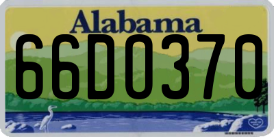 AL license plate 66DO370