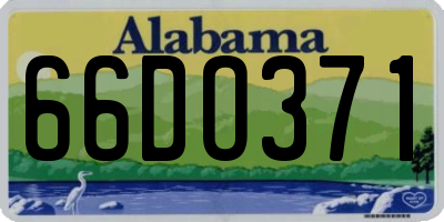 AL license plate 66DO371