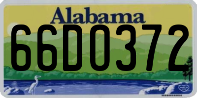 AL license plate 66DO372