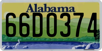 AL license plate 66DO374