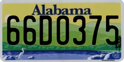 AL license plate 66DO375
