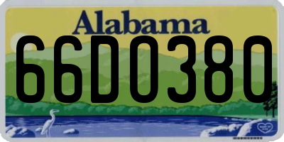 AL license plate 66DO380