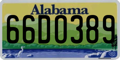 AL license plate 66DO389
