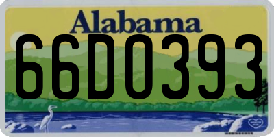 AL license plate 66DO393